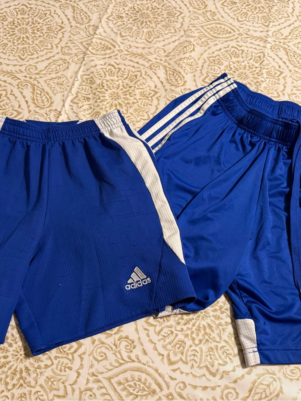 adidas Boys Royal Blue Athletic Shorts Duo with White Accents